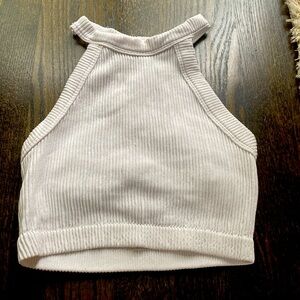 white aerie cropped tank top in new condition